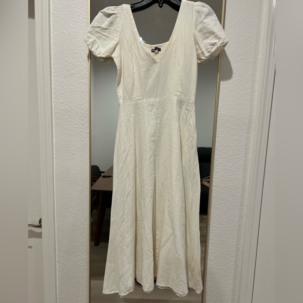 White Dress, Midi Maxi dress. ZARA dress XS size